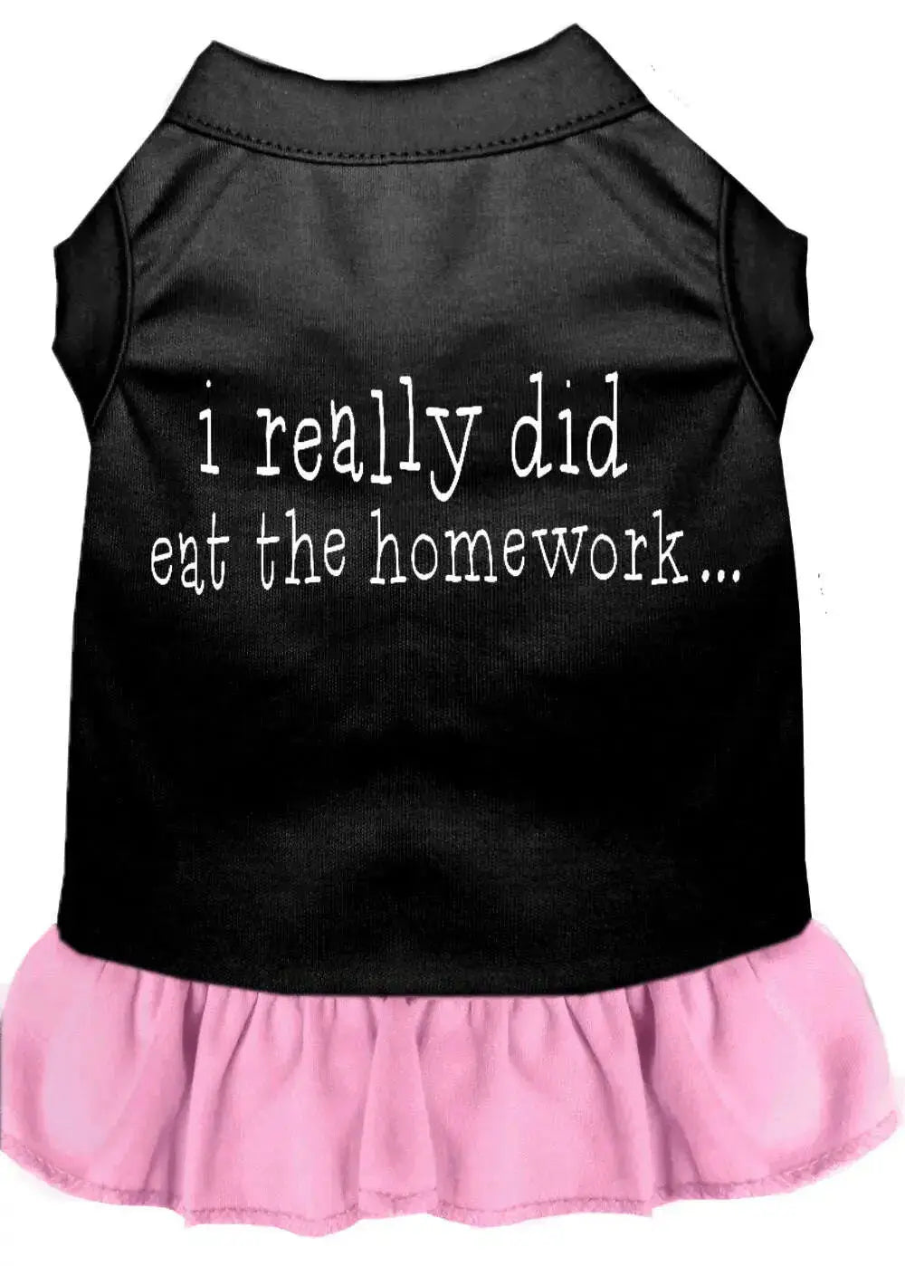 I-Really-Did-Eat-The-Homework-Screen-Print-Dress-Black-With-Light-Pink-Sm-GreatEagleInc-318739525