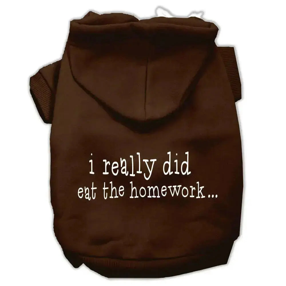 I-Really-Did-Eat-The-Homework-Screen-Print-Pet-Hoodies-Brown-Size-Xs-GreatEagleInc-319850270