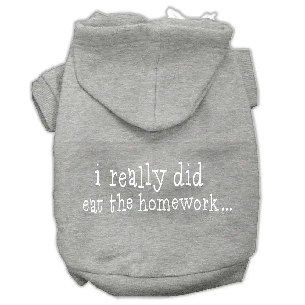 I-Really-Did-Eat-The-Homework-Screen-Print-Pet-Hoodies-Grey-Size-L-GreatEagleInc-333736140
