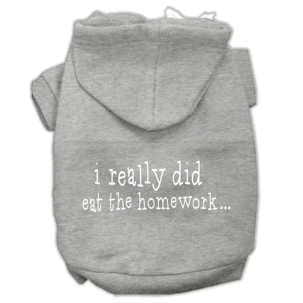 I-Really-Did-Eat-The-Homework-Screen-Print-Pet-Hoodies-Grey-Size-Xxl-GreatEagleInc-319849255