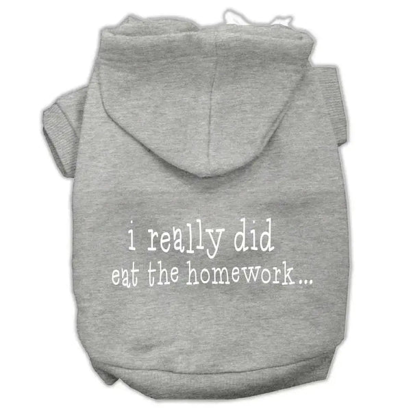 I-Really-Did-Eat-The-Homework-Screen-Print-Pet-Hoodies-Grey-Size-Xxl-GreatEagleInc-319849255