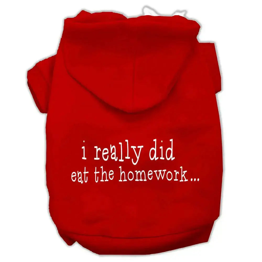 I-Really-Did-Eat-The-Homework-Screen-Print-Pet-Hoodies-Red-Size-Xs-GreatEagleInc-319849884