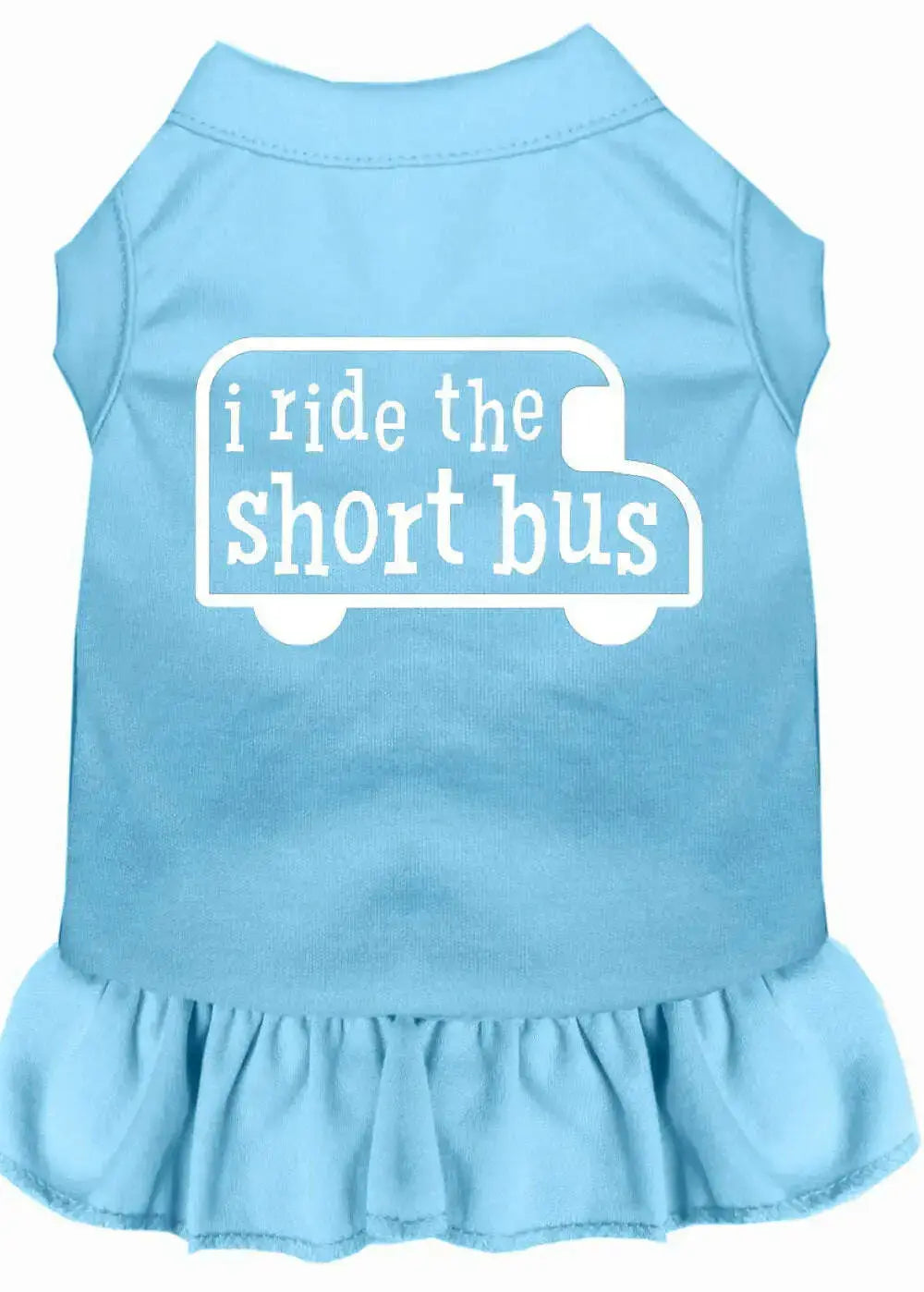 I-Ride-The-Short-Bus-Screen-Print-Dress-Baby-Blue-Xl-GreatEagleInc-318739965