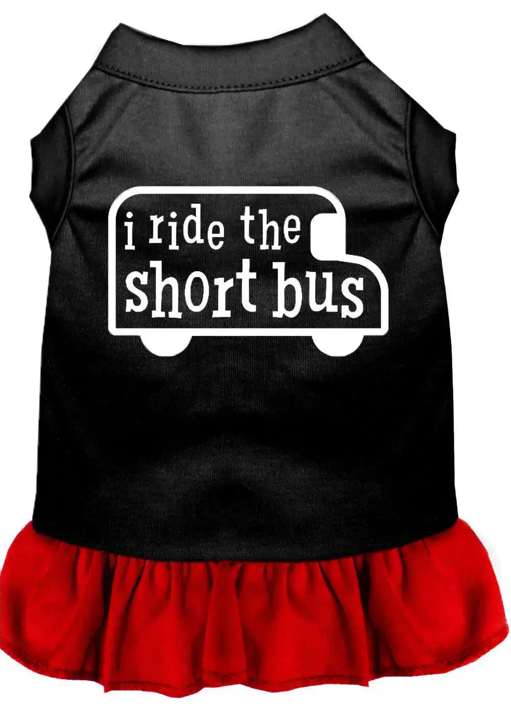 I-Ride-The-Short-Bus-Screen-Print-Dress-Black-With-Red-Xxl-GreatEagleInc-333607697