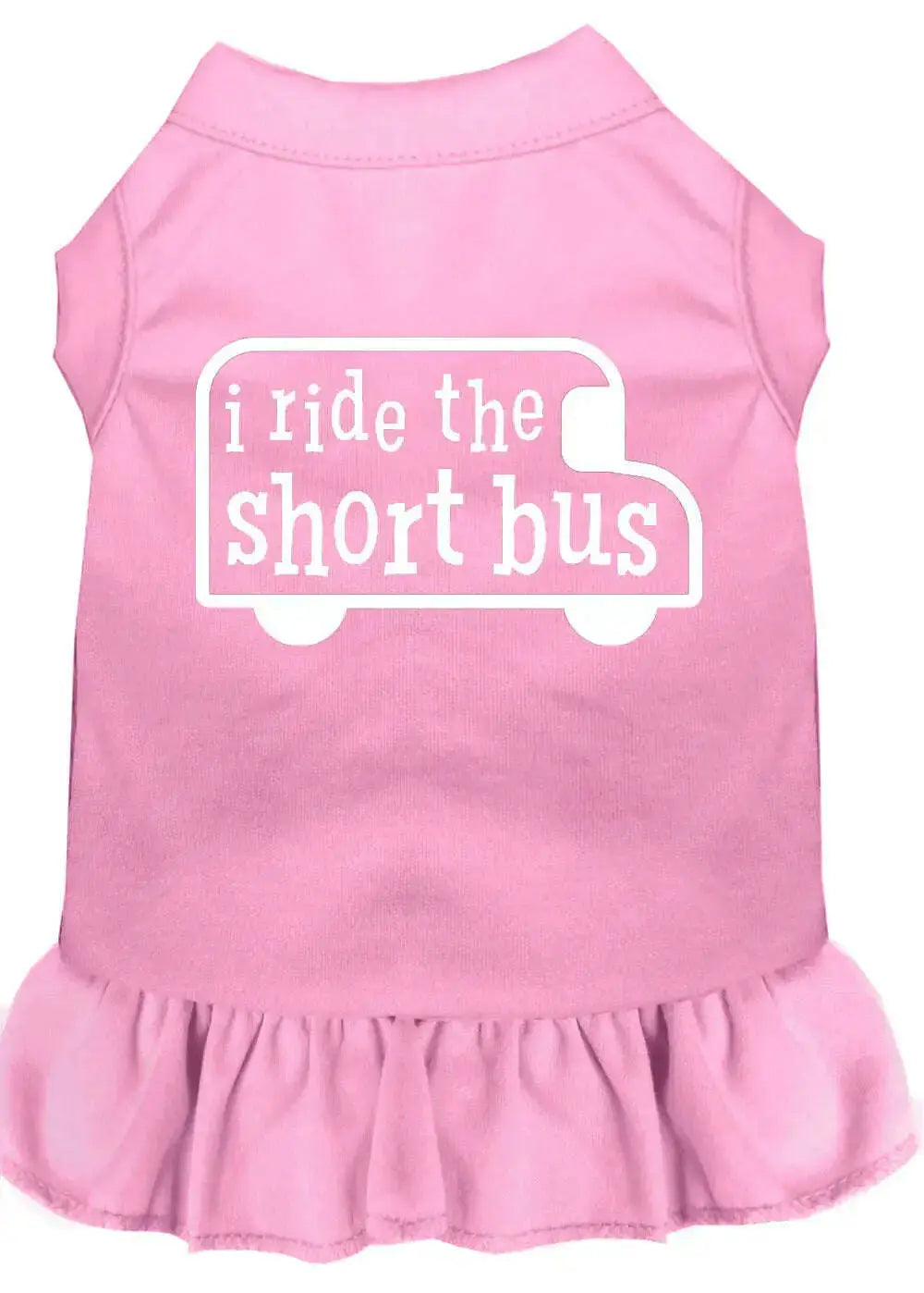 I-Ride-The-Short-Bus-Screen-Print-Dress-Light-Pink-Xxl-GreatEagleInc-320092316