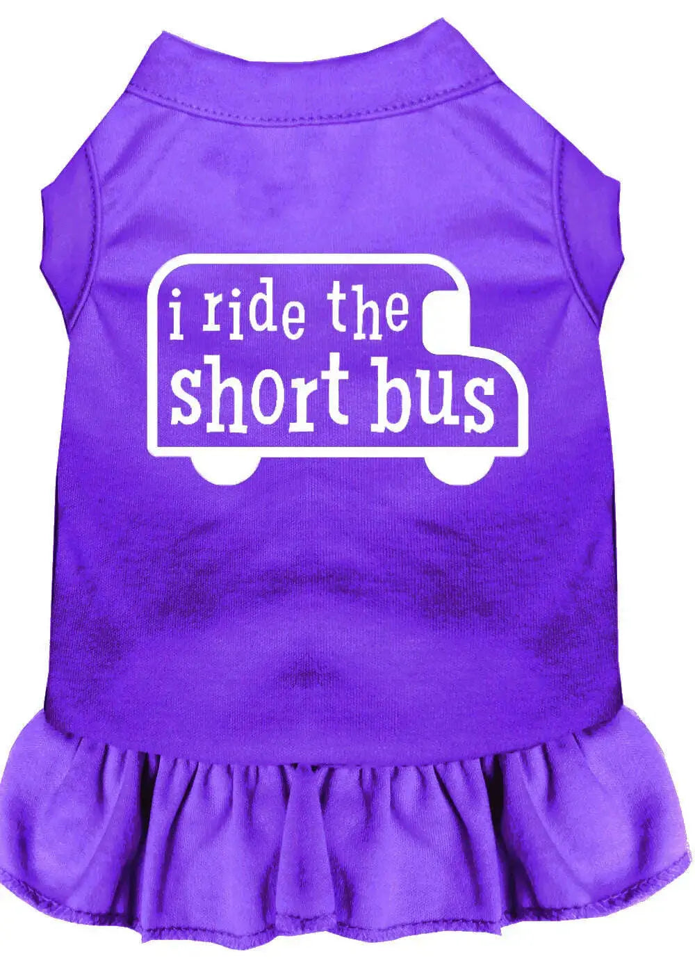 I-Ride-The-Short-Bus-Screen-Print-Dress-Purple-Xl-GreatEagleInc-320093417