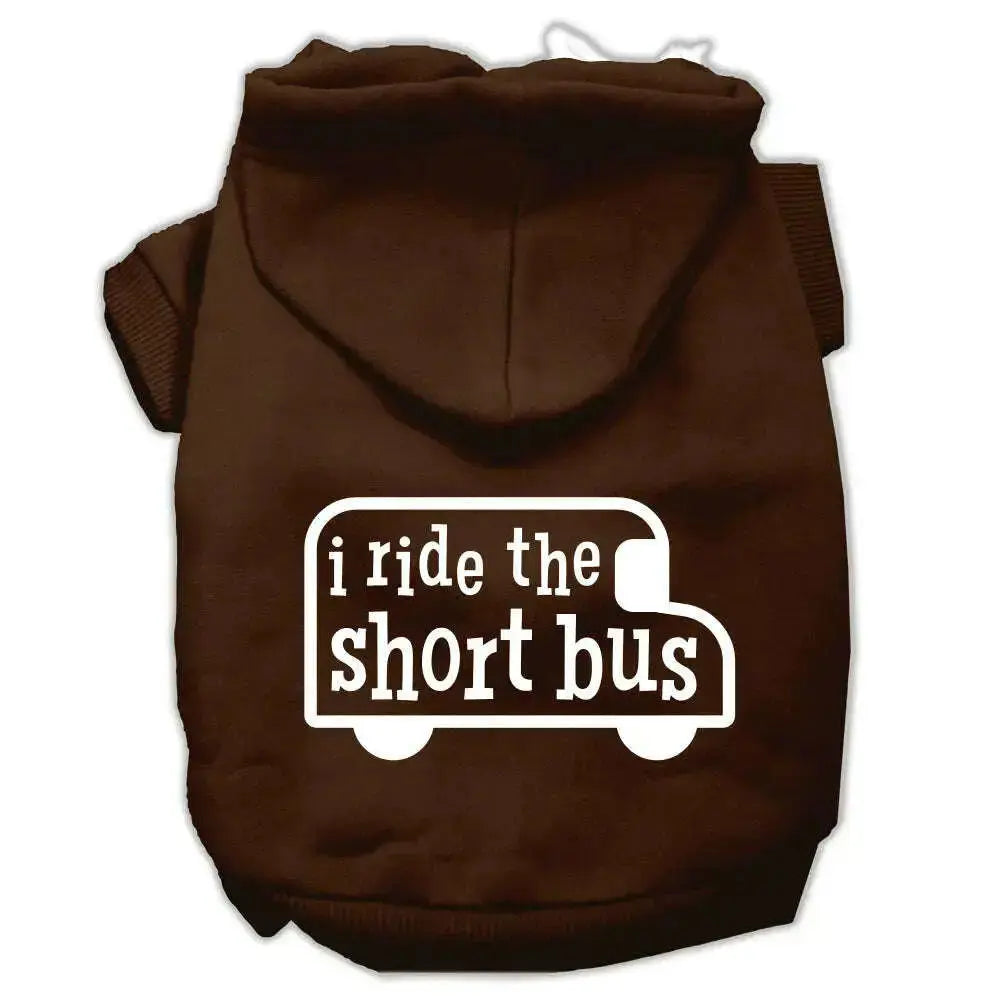 I-Ride-The-Short-Bus-Screen-Print-Pet-Hoodies-Brown-Size-S-GreatEagleInc-319846191