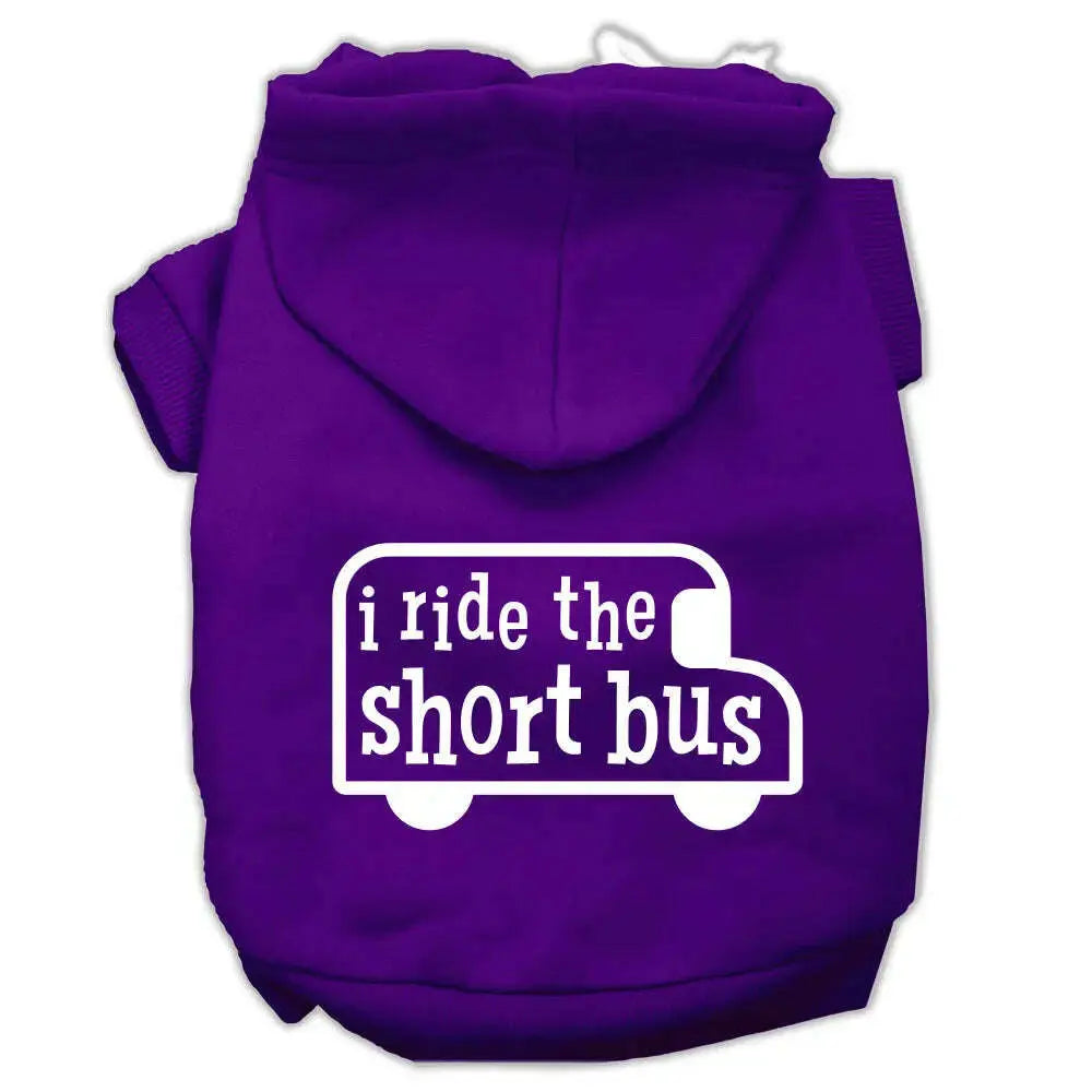 I-Ride-The-Short-Bus-Screen-Print-Pet-Hoodies-Purple-Size-Xl-GreatEagleInc-319845038