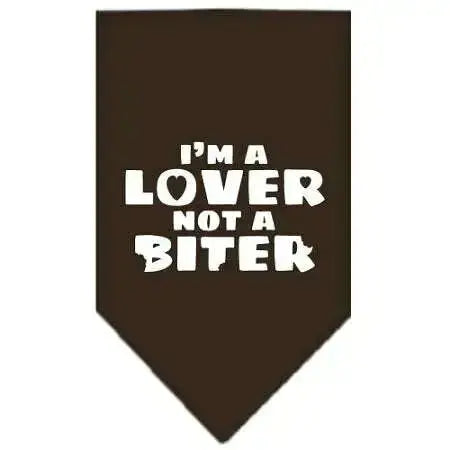 I_m-A-Lover-Not-A-Biter-Screen-Print-Bandana-Cocoa-Large-GreatEagleInc-319340437