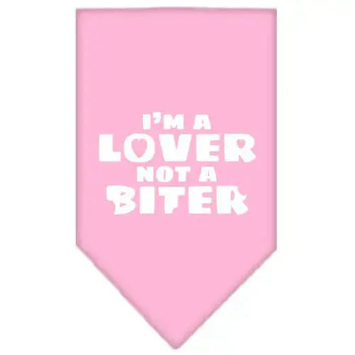 I_m-A-Lover-Not-A-Biter-Screen-Print-Bandana-Light-Pink-Large-GreatEagleInc-319340039