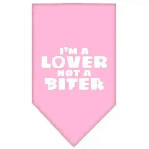 I_m-A-Lover-Not-A-Biter-Screen-Print-Bandana-Light-Pink-Large-GreatEagleInc-319340039