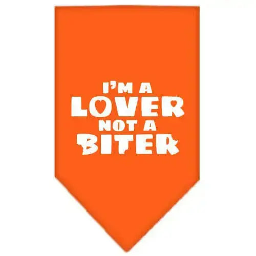 I_m-A-Lover-Not-A-Biter-Screen-Print-Bandana-Orange-Large-GreatEagleInc-319339854