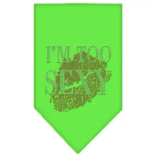 I_m-Too-Sexy-Rhinestone-Bandana-Lime-Green-Small-GreatEagleInc-319298790