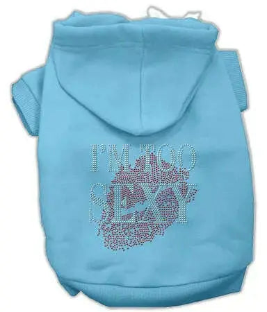 I_m-Too-Sexy-Rhinestone-Hoodies-Baby-Blue-M-GreatEagleInc-319467182