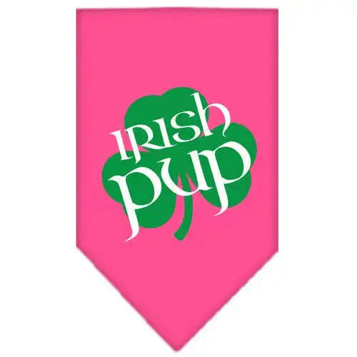 Irish-Pup-Screen-Print-Bandana-Bright-Pink-Small-GreatEagleInc-333789953