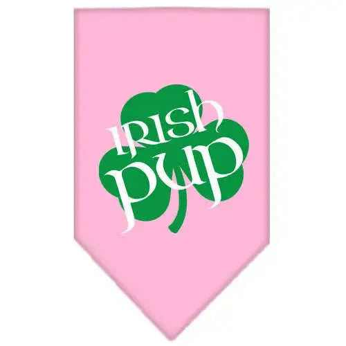 Irish-Pup-Screen-Print-Bandana-Light-Pink-Large-GreatEagleInc-319337943