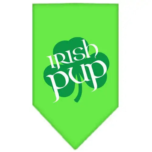 Irish-Pup-Screen-Print-Bandana-Lime-Green-Small-GreatEagleInc-333789870