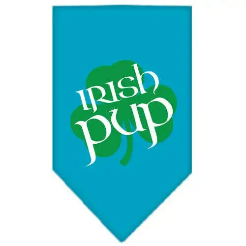 Irish-Pup-Screen-Print-Bandana-Turquoise-Large-GreatEagleInc-319337487