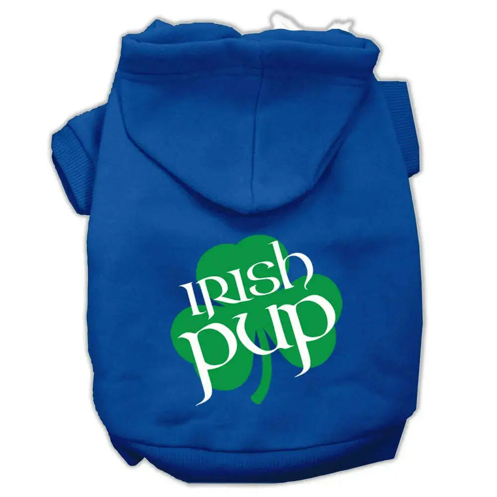 Irish-Pup-Screen-Print-Pet-Hoodies-Blue-Size-Lg-GreatEagleInc-319786481
