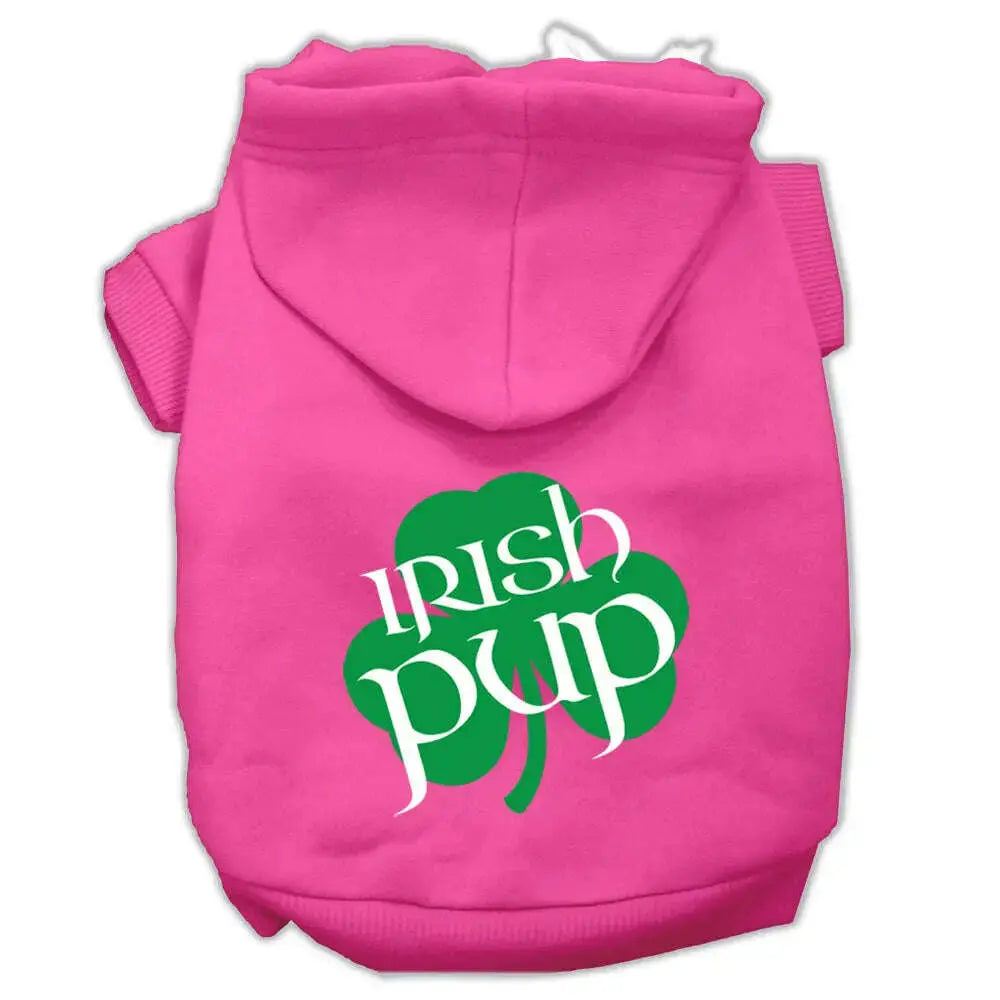 Irish-Pup-Screen-Print-Pet-Hoodies-Bright-Pink-Size-Xl-GreatEagleInc-319695737