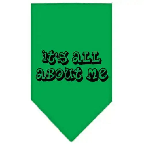 It_s-All-About-Me-Screen-Print-Bandana-Emerald-Green-Small-GreatEagleInc-319160064