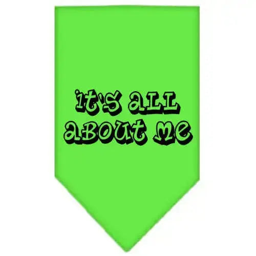 It_s-All-About-Me-Screen-Print-Bandana-Lime-Green-Small-GreatEagleInc-319159871