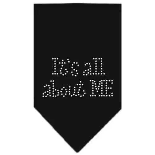 Its-All-About-Me-Rhinestone-Bandana-Black-Large-GreatEagleInc-333874674