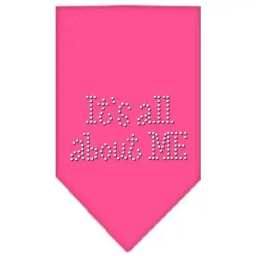 Its-All-About-Me-Rhinestone-Bandana-Bright-Pink-Large-GreatEagleInc-333874548