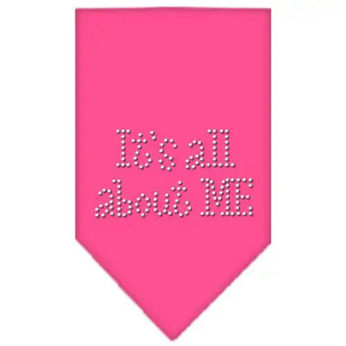 Its-All-About-Me-Rhinestone-Bandana-Bright-Pink-Small-GreatEagleInc-333874040