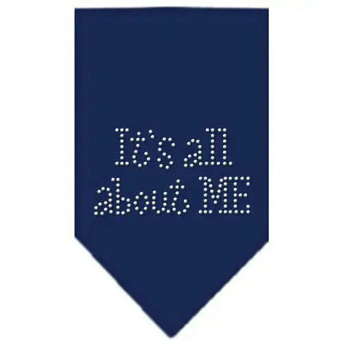 Its-All-About-Me-Rhinestone-Bandana-Navy-Blue-Large-GreatEagleInc-333874270
