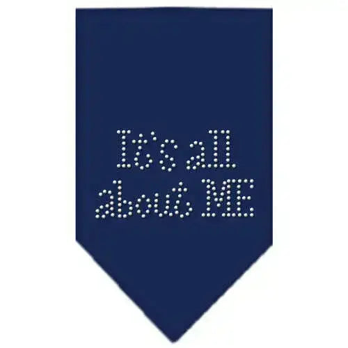 Its-All-About-Me-Rhinestone-Bandana-Navy-Blue-Small-GreatEagleInc-318557227