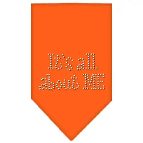Its-All-About-Me-Rhinestone-Bandana-Orange-Small-GreatEagleInc-333873836