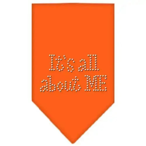 Its-All-About-Me-Rhinestone-Bandana-Orange-Small-GreatEagleInc-333873836