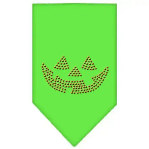 Jack-O-Lantern-Rhinestone-Bandana-Lime-Green-Large-GreatEagleInc-319076225