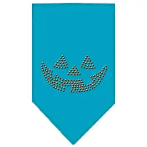 Jack-O-Lantern-Rhinestone-Bandana-Turquoise-Large-GreatEagleInc-319075922
