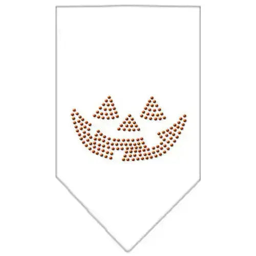 Jack-O-Lantern-Rhinestone-Bandana-White-Small-GreatEagleInc-319074894