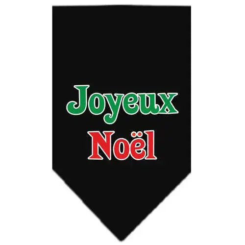 Joyeux-Noel-Screen-Print-Bandana-Black-Small-GreatEagleInc-333815448