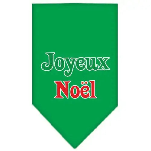 Joyeux-Noel-Screen-Print-Bandana-Emerald-Green-Large-GreatEagleInc-333815941