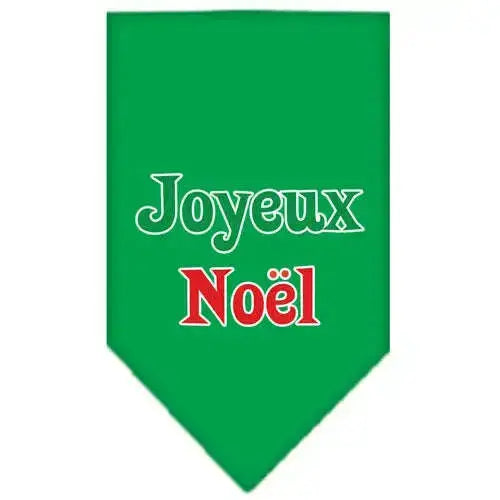 Joyeux-Noel-Screen-Print-Bandana-Emerald-Green-Small-GreatEagleInc-333835636