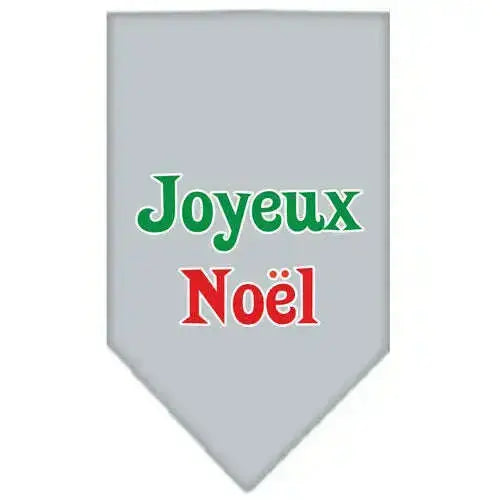Joyeux-Noel-Screen-Print-Bandana-Grey-Large-GreatEagleInc-333815844