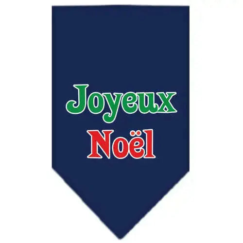 Joyeux-Noel-Screen-Print-Bandana-Navy-Blue-Small-GreatEagleInc-333835541