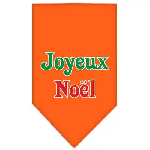 Joyeux-Noel-Screen-Print-Bandana-Orange-Small-GreatEagleInc-333815085