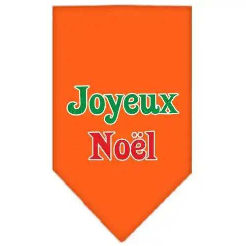 Joyeux-Noel-Screen-Print-Bandana-Orange-Small-GreatEagleInc-333815085