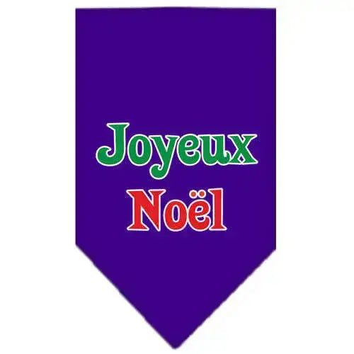 Joyeux-Noel-Screen-Print-Bandana-Purple-Large-GreatEagleInc-333815633