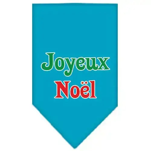 Joyeux-Noel-Screen-Print-Bandana-Turquoise-Small-GreatEagleInc-318533389