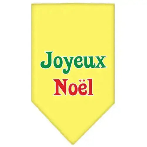 Joyeux-Noel-Screen-Print-Bandana-Yellow-Small-GreatEagleInc-318533477