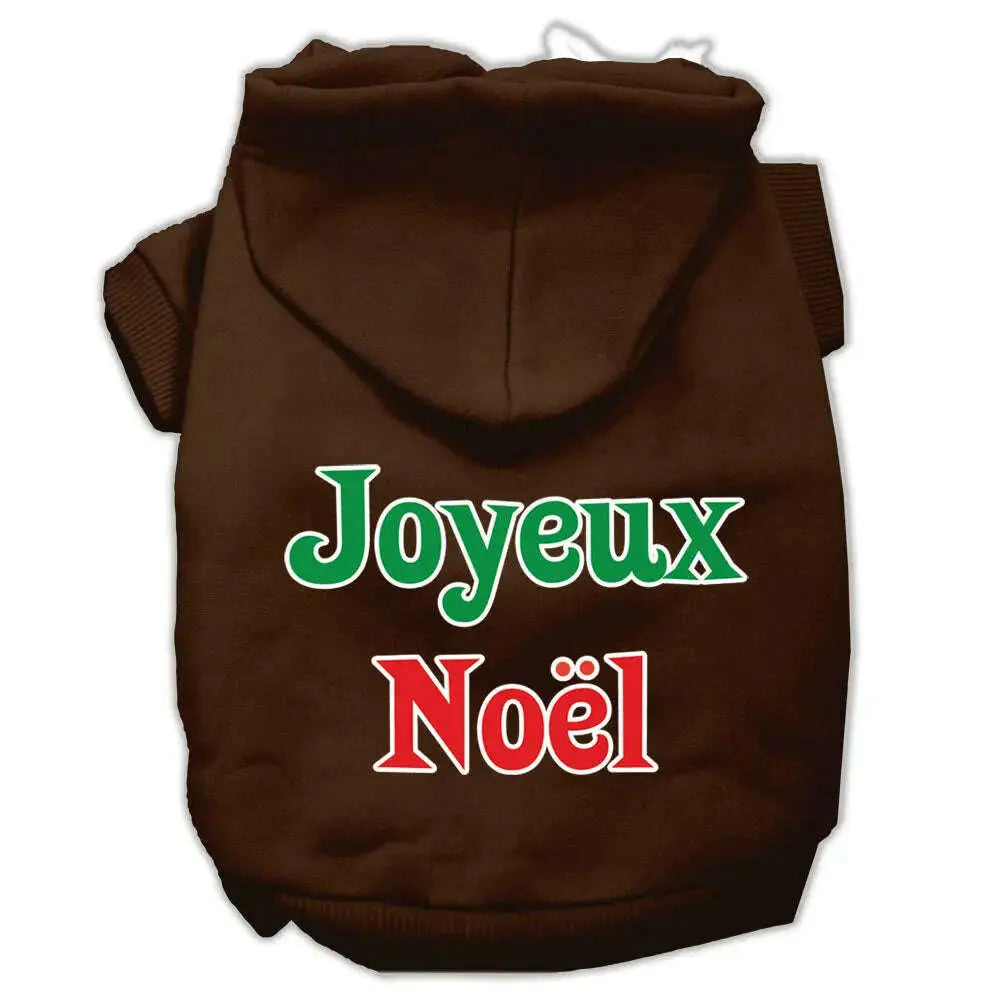 Joyeux-Noel-Screen-Print-Pet-Hoodies-Brown-L-GreatEagleInc-333968670