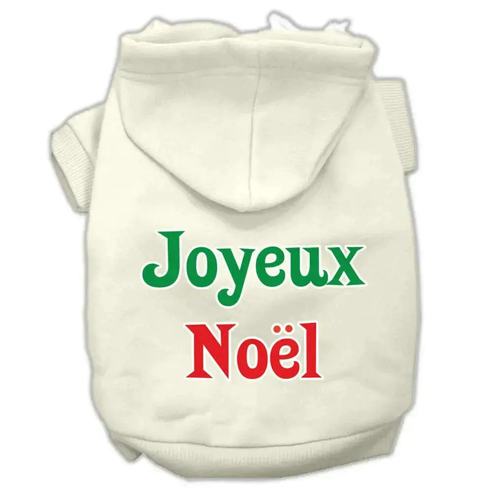 Joyeux-Noel-Screen-Print-Pet-Hoodies-Cream-Size-Xxl-GreatEagleInc-318627765
