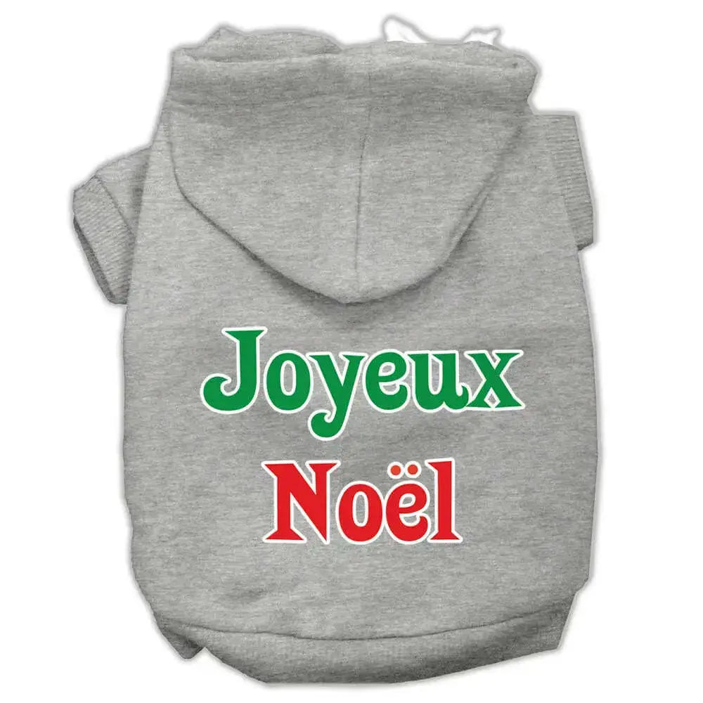 Joyeux-Noel-Screen-Print-Pet-Hoodies-Grey-S-GreatEagleInc-318627659