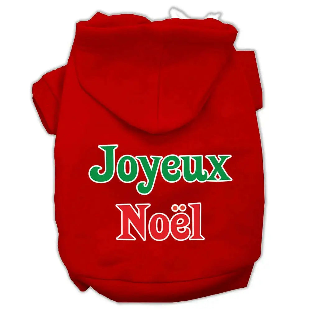 Joyeux-Noel-Screen-Print-Pet-Hoodies-Red-Size-Xxl-GreatEagleInc-319373241
